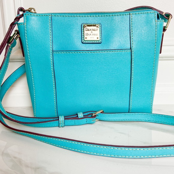 Dooney & Bourke Handbags - #21 Dooney & Bourke LEXINGTON cross body bag, "Tiffany Blue", EUC